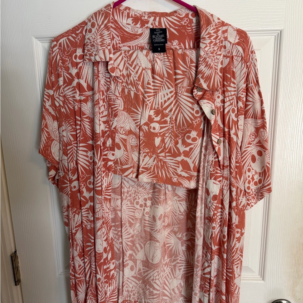 Disney nightmare before Christmas Jack skellington torrid tiki shirt/ short set
